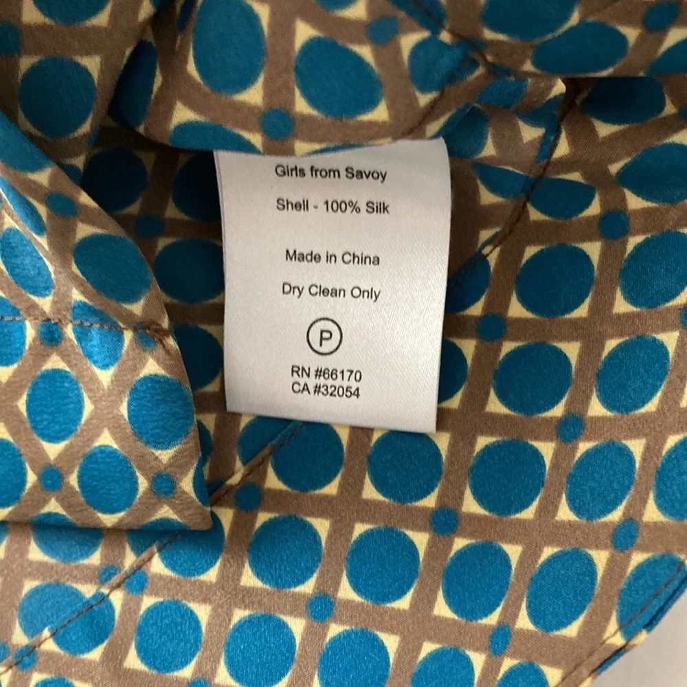 Anthropologie Girls from Savoy sleeveless bow tie silk top, size 0 - Picture 6 of 6